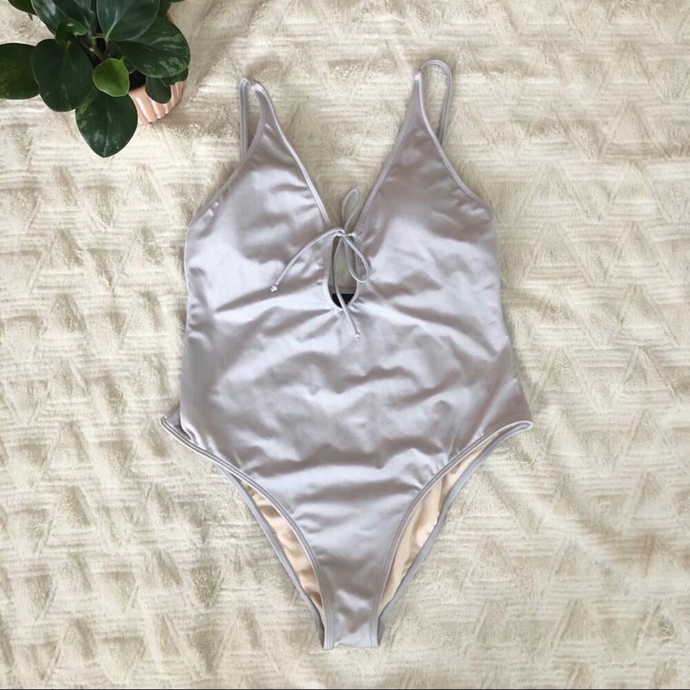 LA Hearts Shimmery One Piece Swimsuit